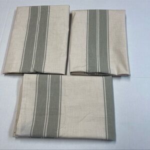 Ralph Lauren King Pillowcases Amaranth Further Lane Ticking. Lot of 3 Green